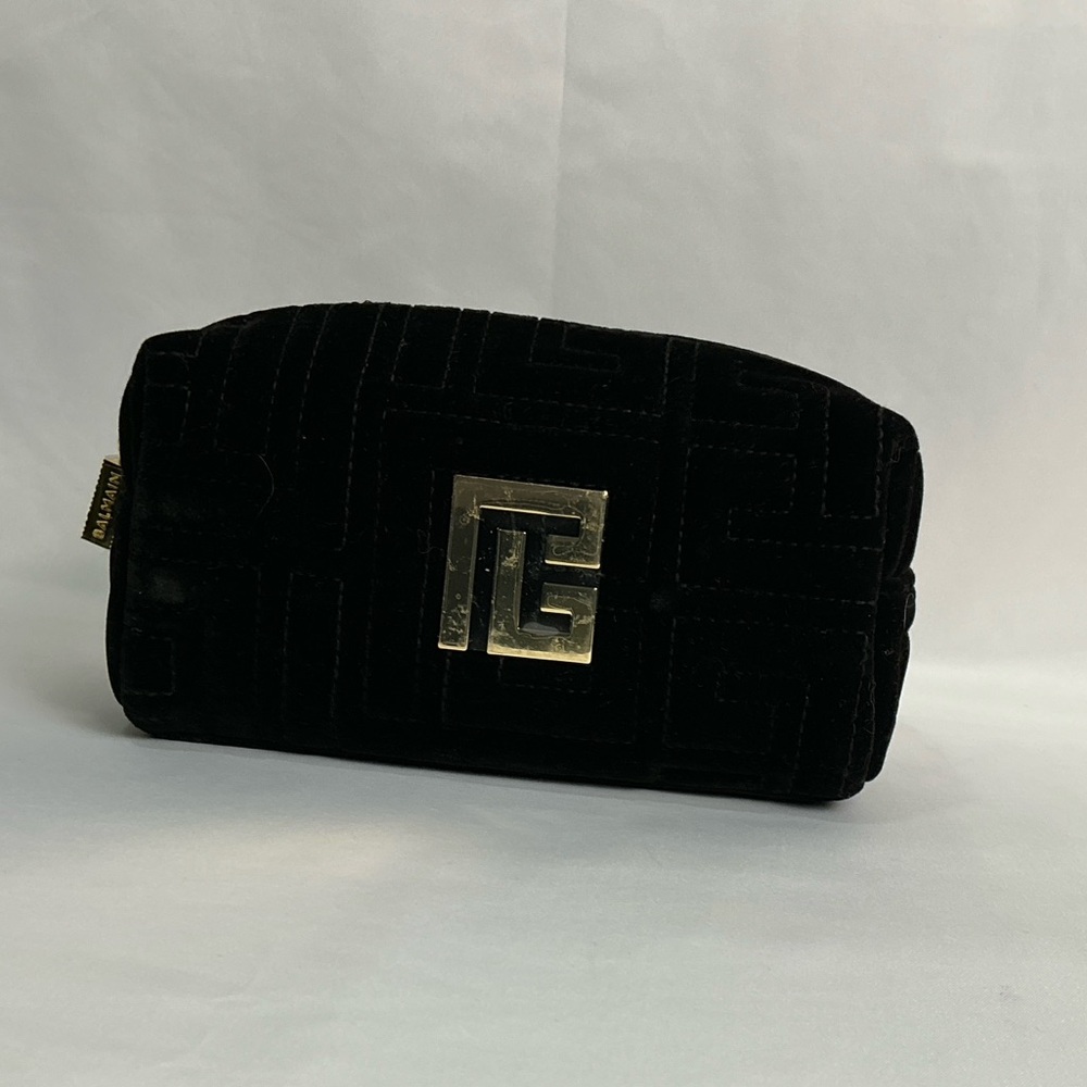 Balmain Black Velvet Travel Cosmetics Bag/Pouch New - Picture 3 of 10